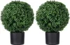 HOMCOM Plantes artificielles, lot de 2 plantes Voir les images du produit 1