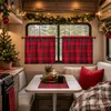 2er Set Scheibengardinen Weihnachten Tartan Bistrogardinen Produktbild-Vorschau 8