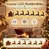 Weihnachtsbeleuchtung Holz Wanddeko, LED Rentier Dekoration Produktbild-Vorschau 4