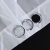 Vorhänge Streifen Ösenvorhang Wohnzimmer Dekoschal Voile Produktbild-Vorschau 9