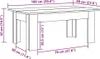 Table basse blanche 100x60x42 cm en bois composite Voir les images du produit 8