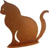 Rostikal Rost Deko Gartenfigur Katze 25 cm Gartendeko Produktbild-Vorschau 5