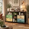 INONEFT TV-kast met 4 lades, LED-verlichting, open vakken, Productafbeelding-voorbeeld 1