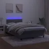 Boxspringbed met matras en LED-verlichting, donkergrijs, Productafbeelding-voorbeeld 3