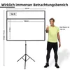 CCLIFE Beamer Leinwand 80 Zoll Rolloleinwand Produktbild-Vorschau 2