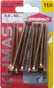 Gehärtete Holzschrauben 5x60mm 11 Stück PZ2 gold Produktbild-Vorschau 1