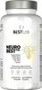 A white bottle of NeuroBest PRO dietary supplement with a silver cap, set against a white background. Produktbild-Vorschau
