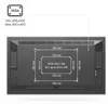 Diagram showing VESA mounting hole dimensions for a TV mount. Produktbild-Vorschau