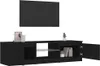vidaXL TV-Schrank mit LED-Leuchten Schwarz 140x40x36 cm Produktbild-Vorschau 4