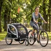 Przyczepka rowerowa z amortyzatorem 2-osobowa obrotowa Podgląd zdjęcia produktu 2