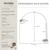 Lampe sur pied ARCUS en acier style rétro, 60W - Nickel mat Voir les images du produit 6