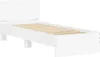 vidaXL Bettgestell mit Kopfteil Weiß 75x190 cm Produktbild-Vorschau 3