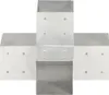 vidaXL Connettore per pali 4 pz. A X in metallo zincato 101 Anteprima dell’immagine prodotto 2