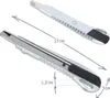 com-four® 4x Cuttermesser mit Ersatzklingen - Teppichmesser Produktbild-Vorschau 3