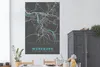 MuchoWow® Poster Blau - Deutschland - Karte - Stadtplan - Produktbild-Vorschau 2