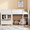 Hochbett, Kinderbett mit Lattenrost und Leiter, 90x200 cm, Produktbild-Vorschau 2