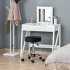 HOMCOM Salonstuhl Höhenverstellhocker Salon Hocker Produktbild-Vorschau 2