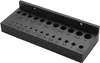 A black drill bit holder with numbered holes. Produktbild-Vorschau