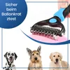 Blaue Doppelseitige Hunde- Katzenbürste für Langhaar, Produktbild-Vorschau 4