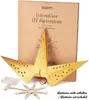 A gold LED paper star with its packaging and accessories. Anteprima dell’immagine prodotto