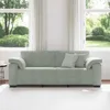 vidaXL Divano a 3 posti Grigio chiaro 220x77x82 cm Velluto Anteprima dell’immagine prodotto 3