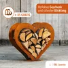 Herz aus Metall, Holz Regal, Rost, Edelrost, Holzregal Produktbild-Vorschau 2