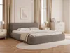 FEDVE Polsterbett Herat aus Bouclé-Stoff 200x200 cm, Braun Produktbild-Vorschau 3