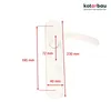 A white door handle with measurement indicators on a white background. Produktbild-Vorschau