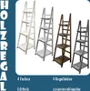 Regal Leiterregal Holz Wandregal Bücherregal für Küche Produktbild-Vorschau 1