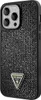 A black iPhone 15 Pro case with rhinestones and a Guess logo. Produktbild-Vorschau