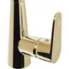 A close-up view of a gold-colored kitchen faucet handle. Náhľad obrázku produktu