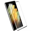 A screen protector is shown diagonally over a smartphone screen. Produktbild-Vorschau