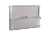 A white plastic skimmer flap with a textured white foam insert, isolated on a white background. Produktbild-Vorschau