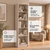 SELO Libreria moderna 50 x 31 x 183 cm – Cachemire – 5 Anteprima dell’immagine prodotto 5