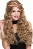 WIG ME UP Perücke Stirnband Hippie lang braun 91298-ZA7 Produktbild-Vorschau 2
