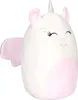 A white and pink plush unicorn toy. Produktbild-Vorschau