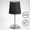 B.K.Licht lampe de table design moderne, tissu noir, pied Voir les images du produit 4