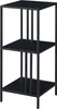 A black three-tier shelf unit. Produktbild-Vorschau