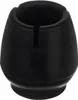 A single black furniture leg cap, shown in isolation. Produktbild-Vorschau