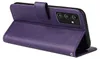 A purple flip phone case for a Samsung Galaxy A05s is shown from a side angle. Produktbild-Vorschau