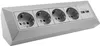 4-fach Steckdosenblock + 2x USB, silber, ideal für Produktbild-Vorschau 3