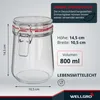 WELLGRO Einmachgläser mit Bügelverschluss rund 800ml - Produktbild-Vorschau 2