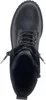 A top-down view of a black lace-up boot. Náhled obrázku produktu