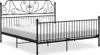 vidaXL Struttura letto in metallo nero 180x200 cm Anteprima dell’immagine prodotto 1