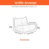 A diagram showing the dimensions of a beanbag chair. Náhľad obrázku produktu