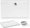 Brodzik akrylowy posadzkowy GOLIAT 90x80 cm, biały, Podgląd zdjęcia produktu 1