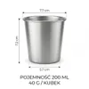 Kubki ze stali nierdzewnej 200 ml, zestaw 6 sztuk, lekkie i Podgląd zdjęcia produktu 4