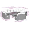 Design 13-tlg. Garten-Sofagarnitur mit Kissen Schwarz Poly Produktbild-Vorschau 3