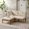 home24 Loungehocker - Webstoff / Akazie Massiv Produktbild-Vorschau 9