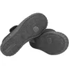 The soles of two black children's shoes are shown against a white background. Podgląd zdjęcia produktu